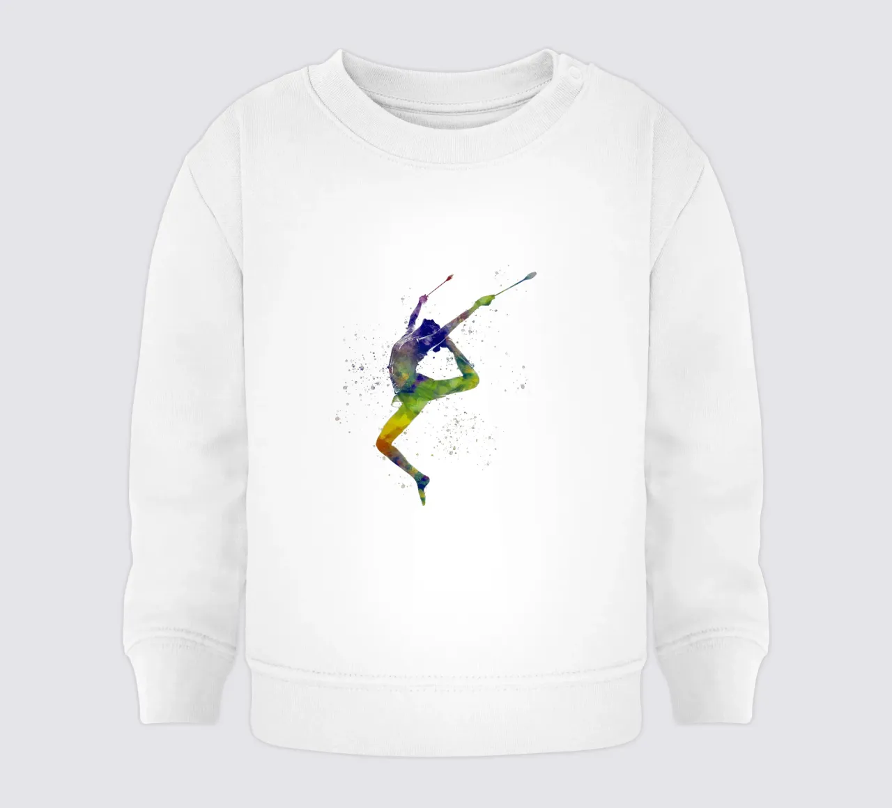 Ginnastica ritmica in acquerello felpa neonato da ⚽ Sports Pulse