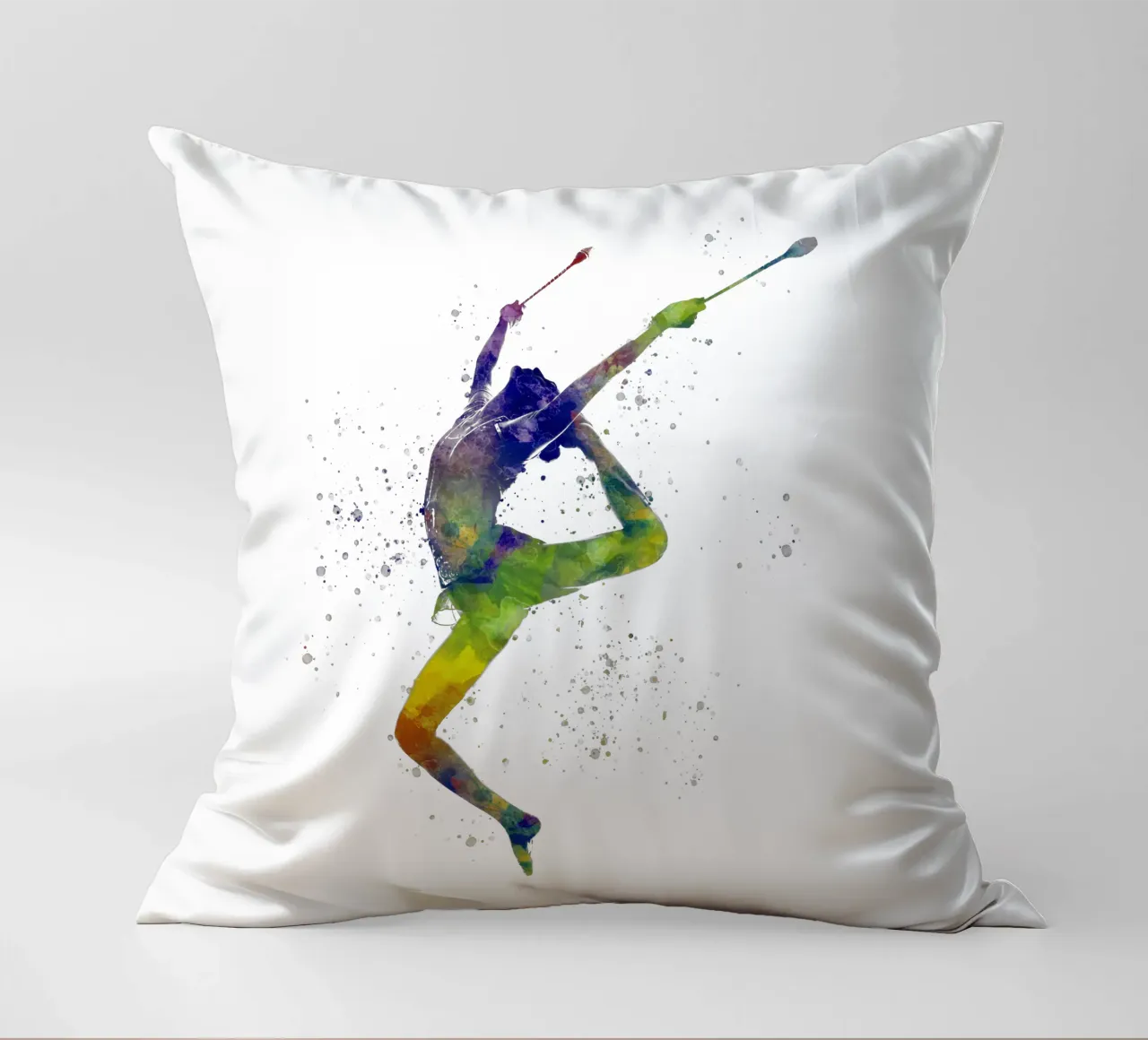 Ginnastica ritmica in acquerello cuscino da ⚽ Sports Pulse