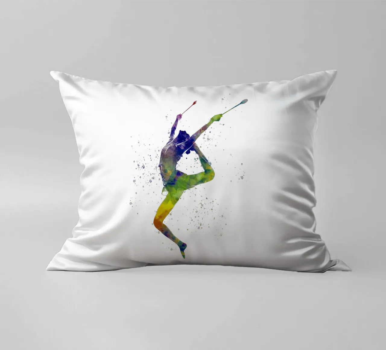 Ginnastica ritmica in acquerello cuscino da ⚽ Sports Pulse