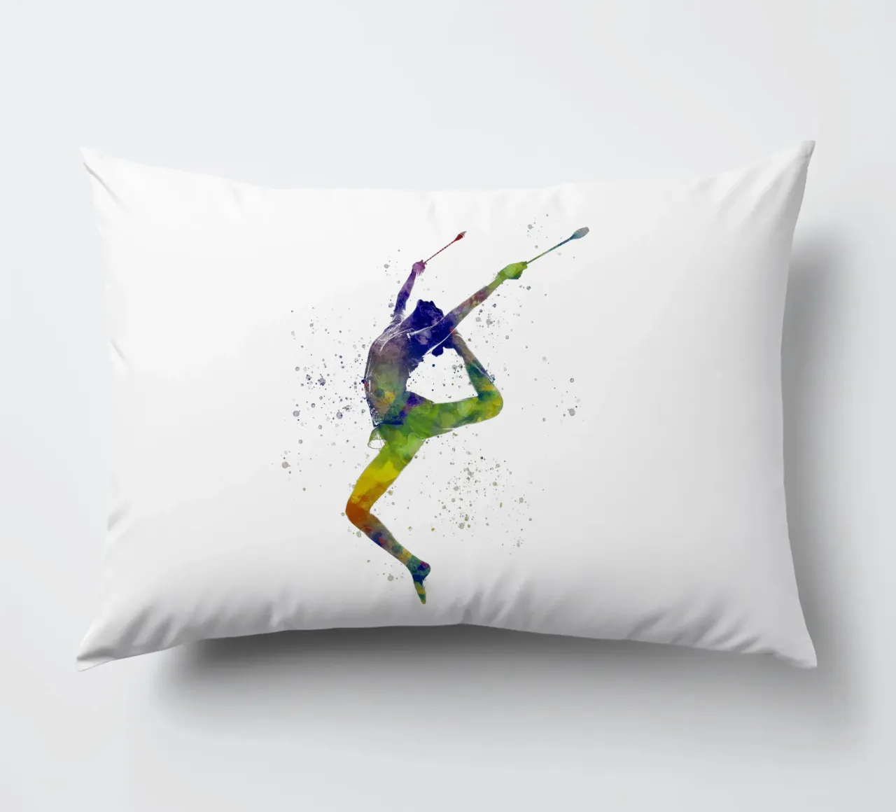Ginnastica ritmica in acquerello cuscino da ⚽ Sports Pulse