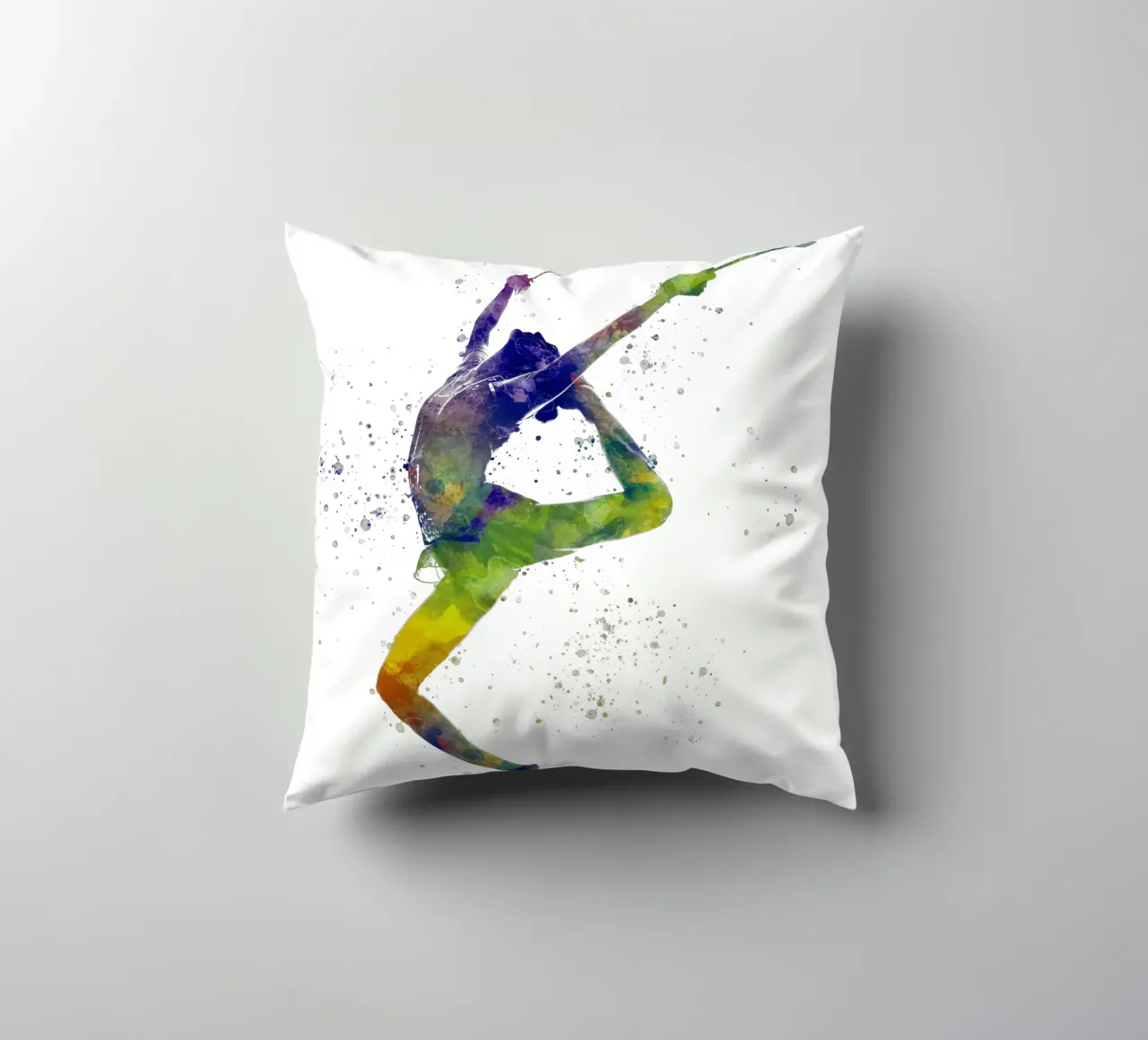 Ginnastica ritmica in acquerello cuscino da ⚽ Sports Pulse