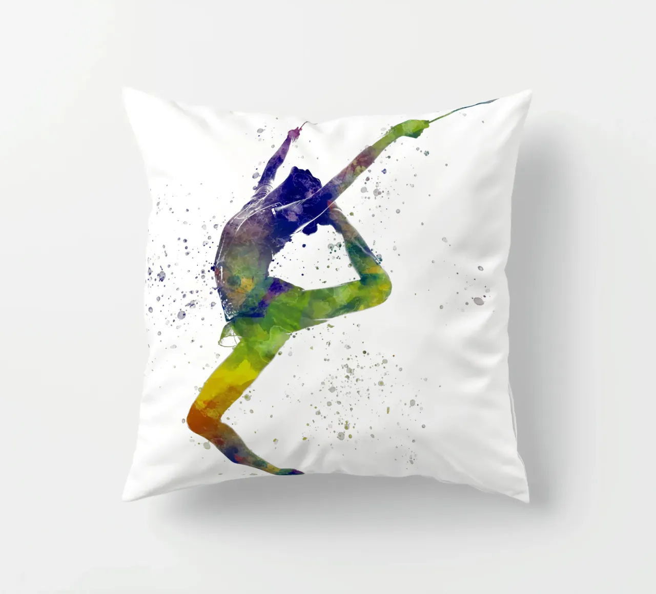 Ginnastica ritmica in acquerello cuscino da ⚽ Sports Pulse