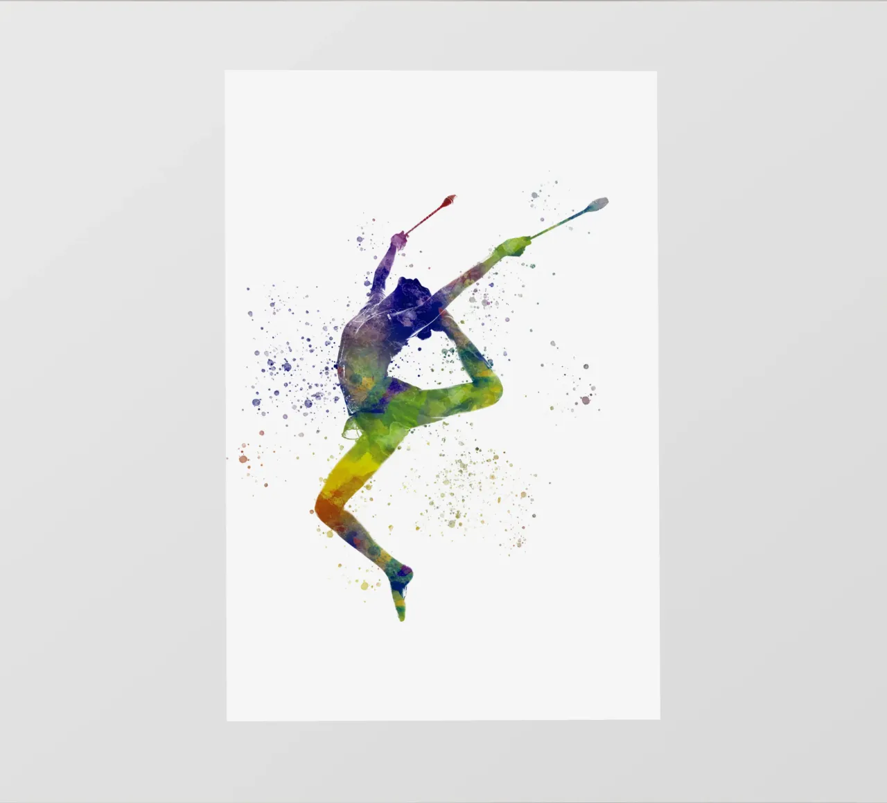 Ginnastica ritmica in acquerello pellicola backlit da ⚽ Sports Pulse