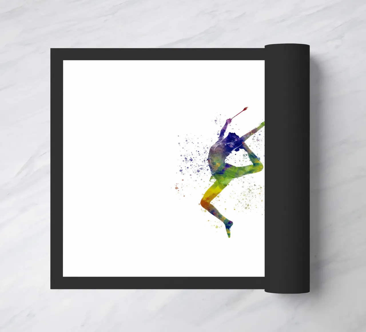 Ginnastica ritmica in acquerello zerbino da ⚽ Sports Pulse