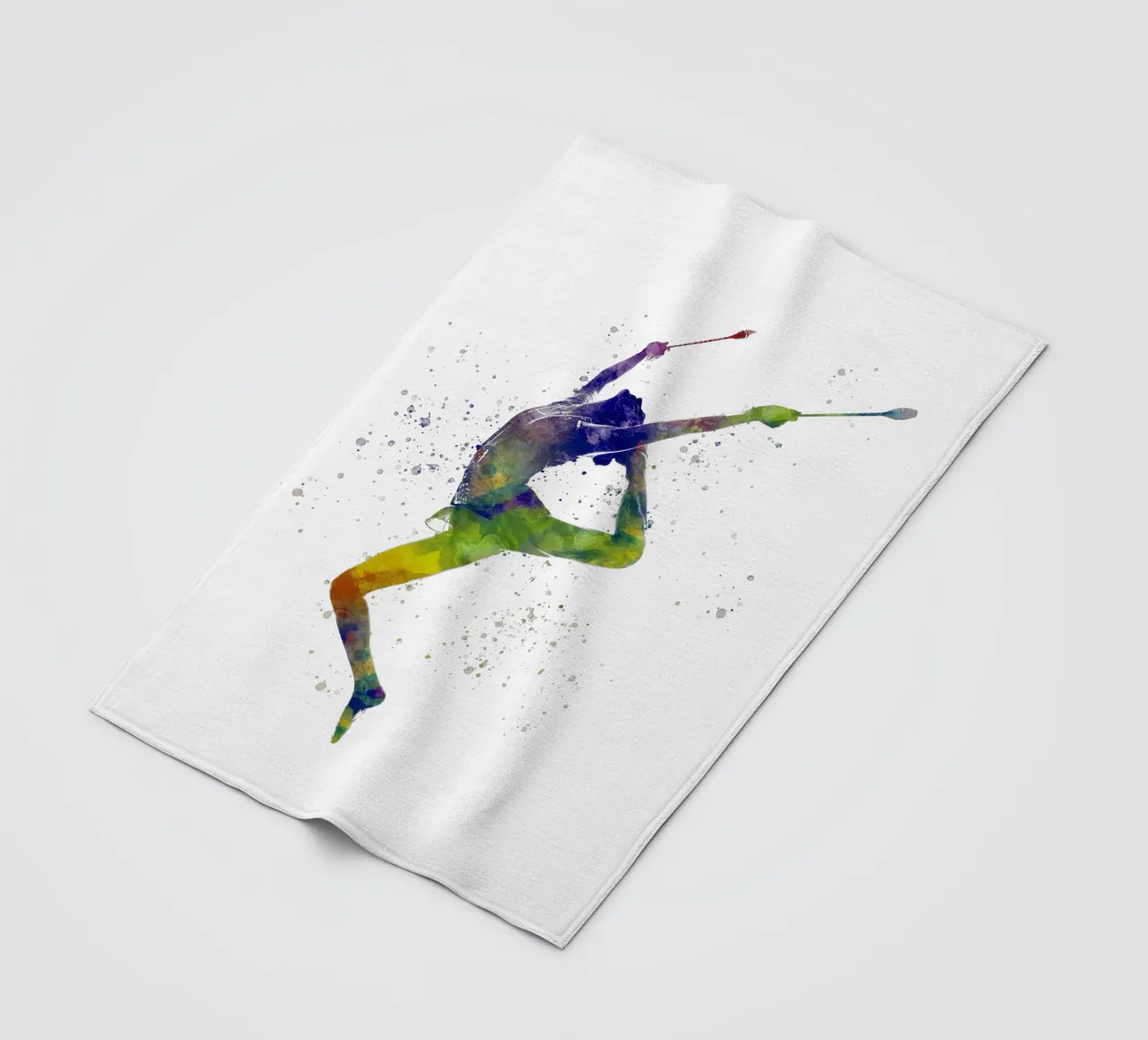 Ginnastica ritmica in acquerello coperta in pile da ⚽ Sports Pulse