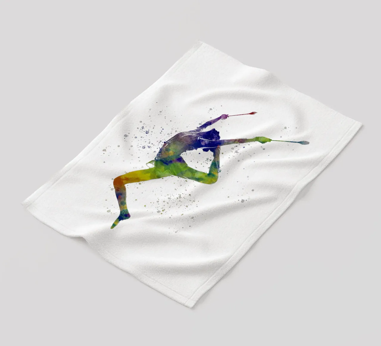 Ginnastica ritmica in acquerello coperta in pile da ⚽ Sports Pulse