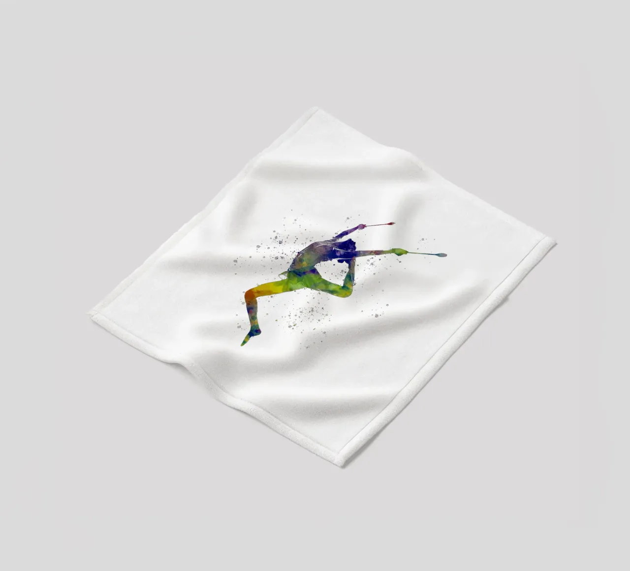 Ginnastica ritmica in acquerello coperta in pile da ⚽ Sports Pulse