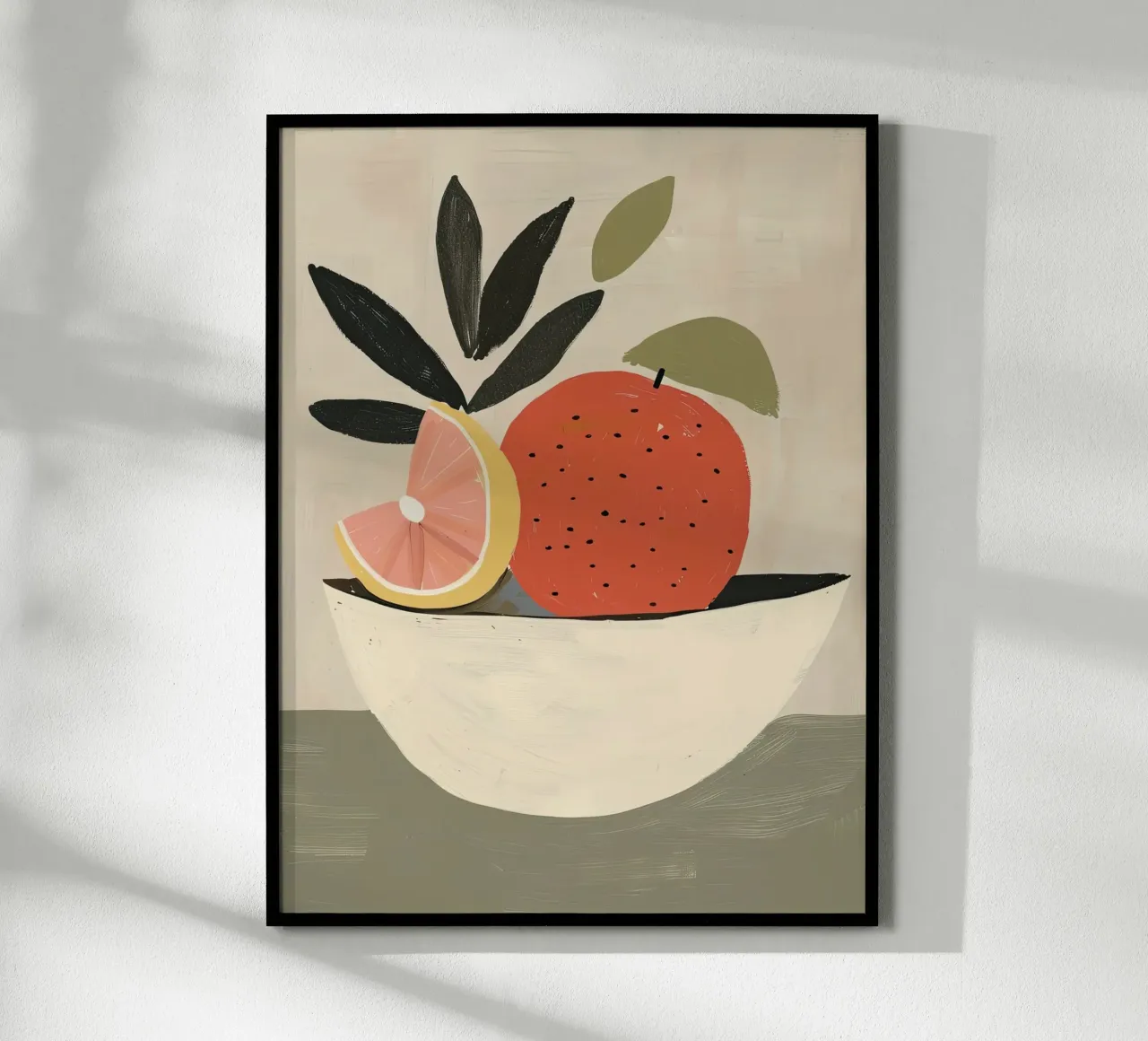 Bodegón de cítricos poster con marco de aluminio de DaarbyN