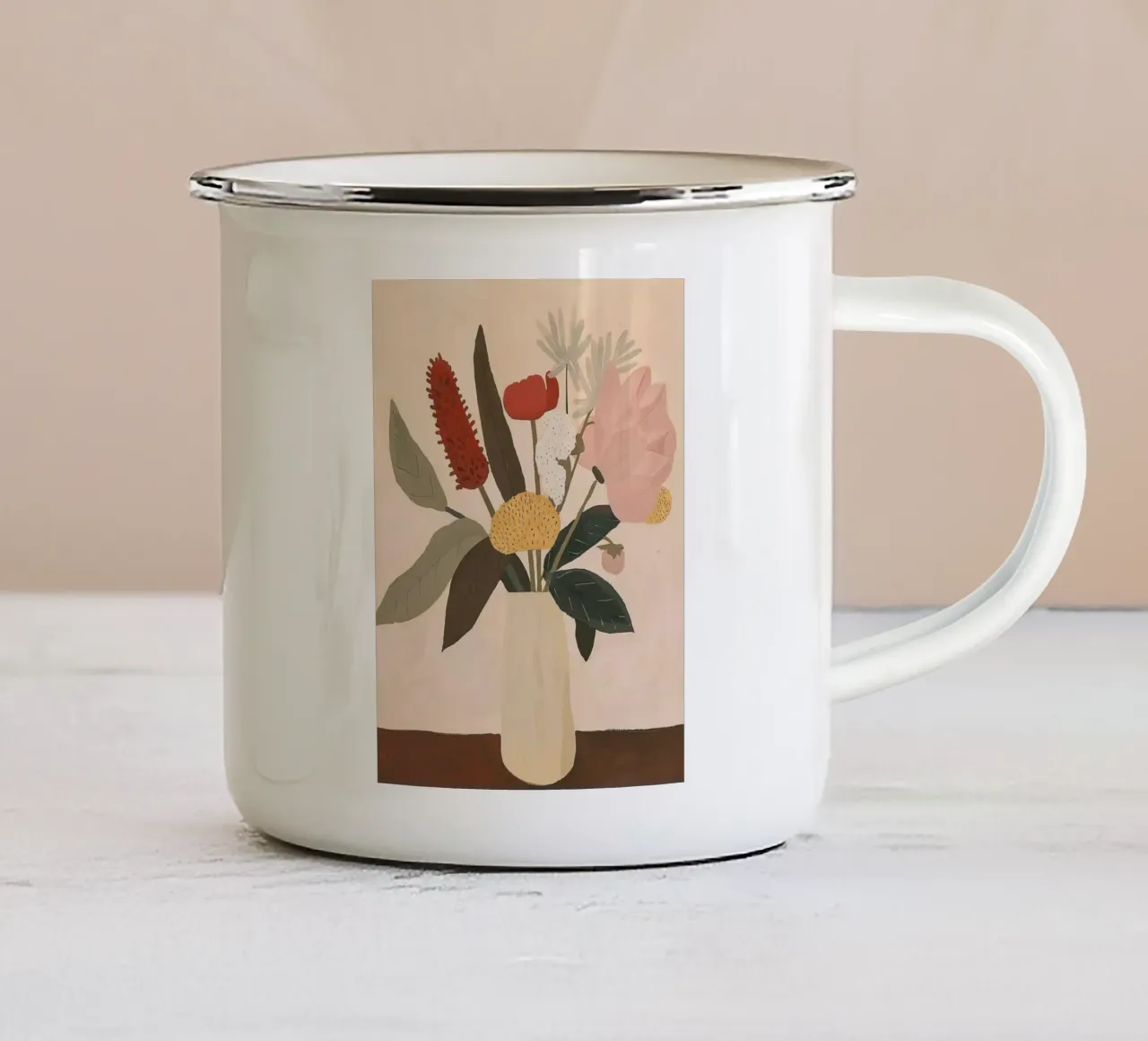 Studio floreale morbido tazza in smalto da DaarbyN