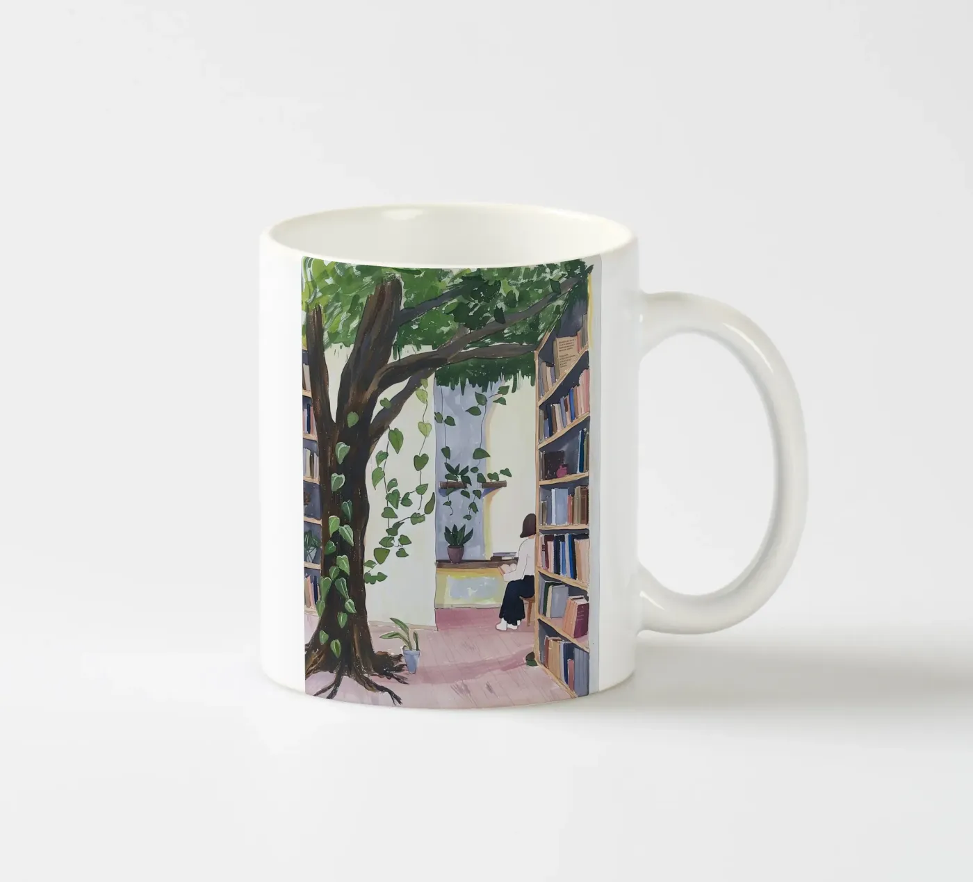 Library Garden ceramic mug by DaarbyN