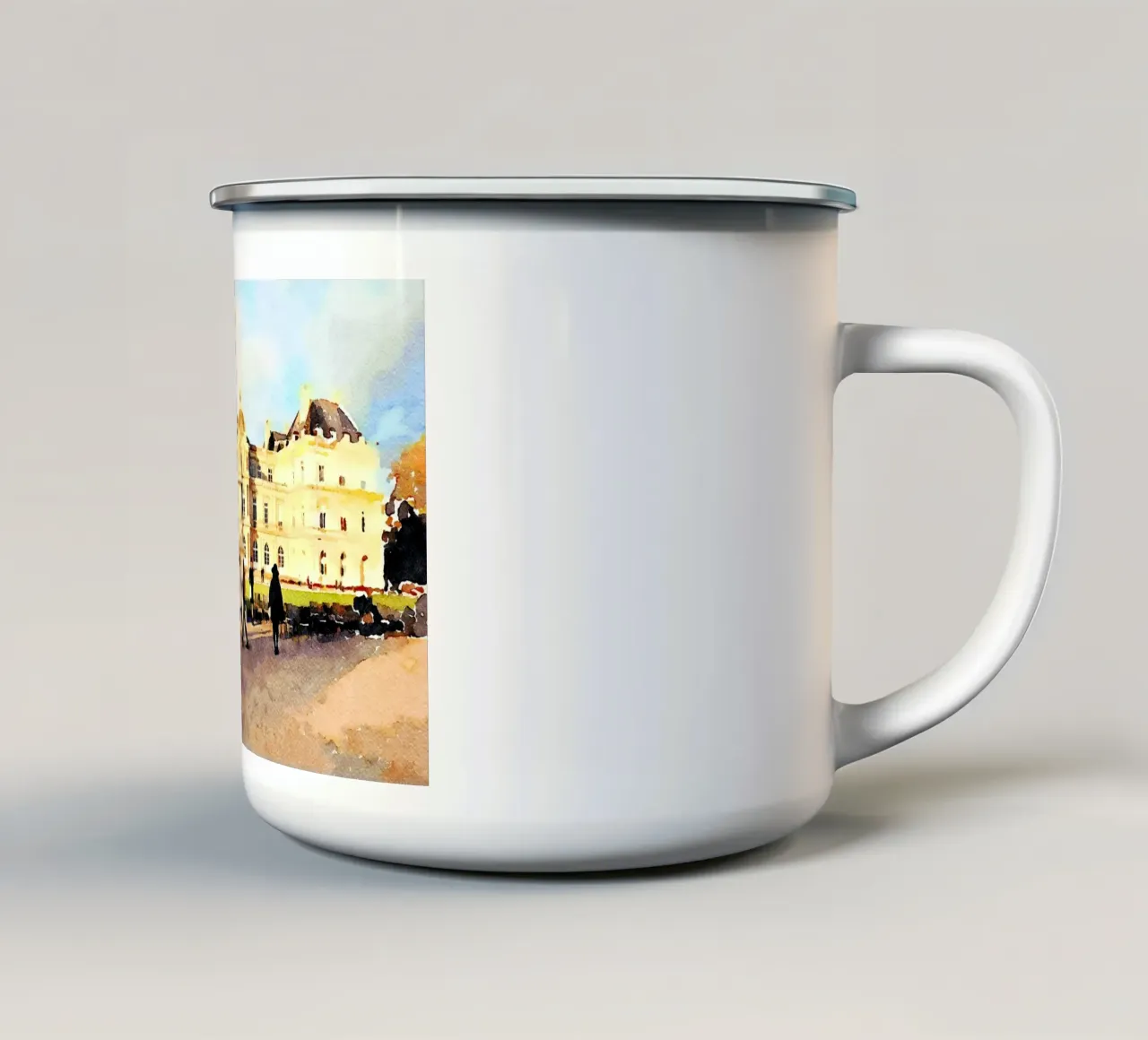 A Parigi tazza in smalto da Massimo Frascogna