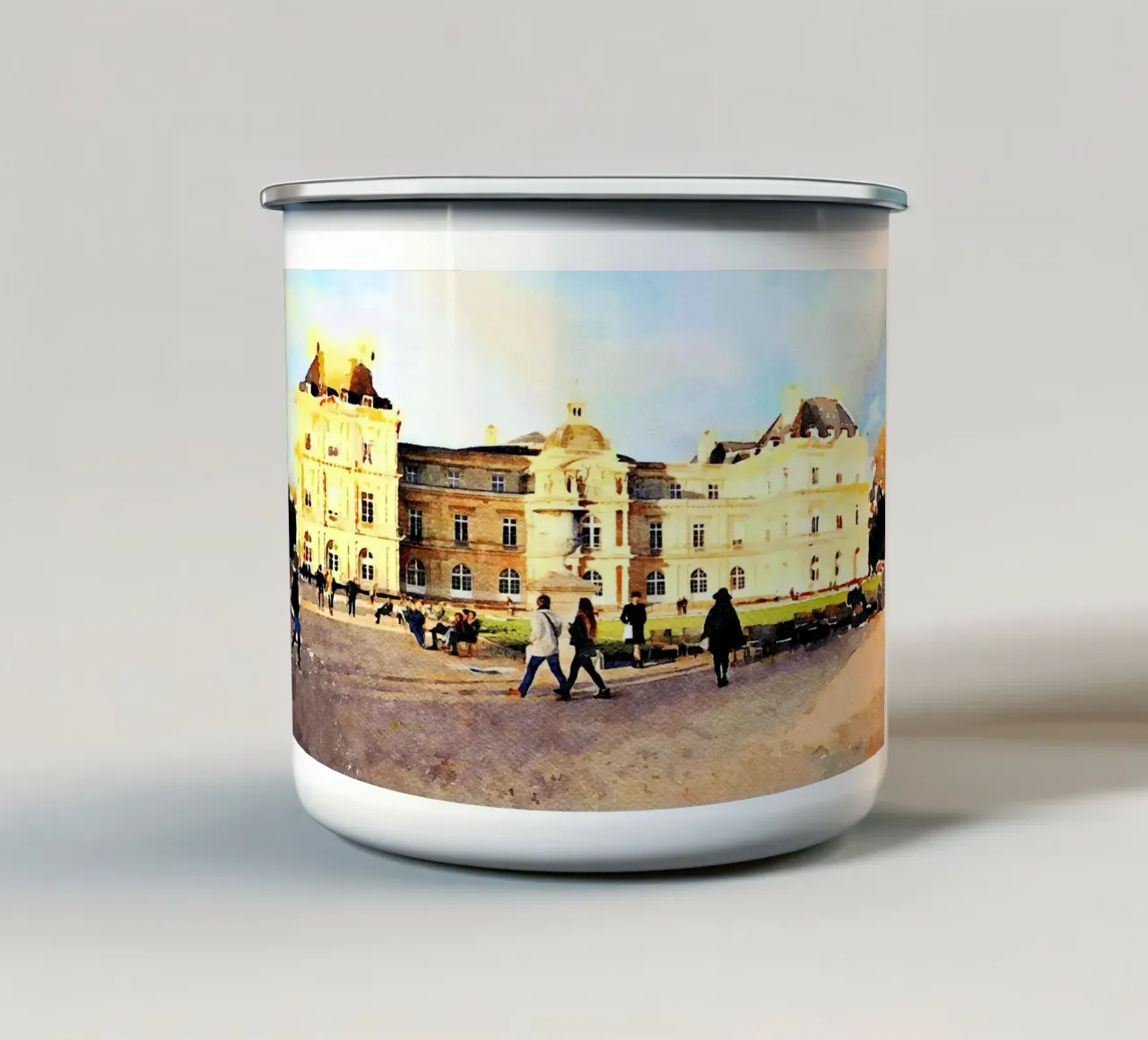 A Parigi tazza in smalto da Massimo Frascogna