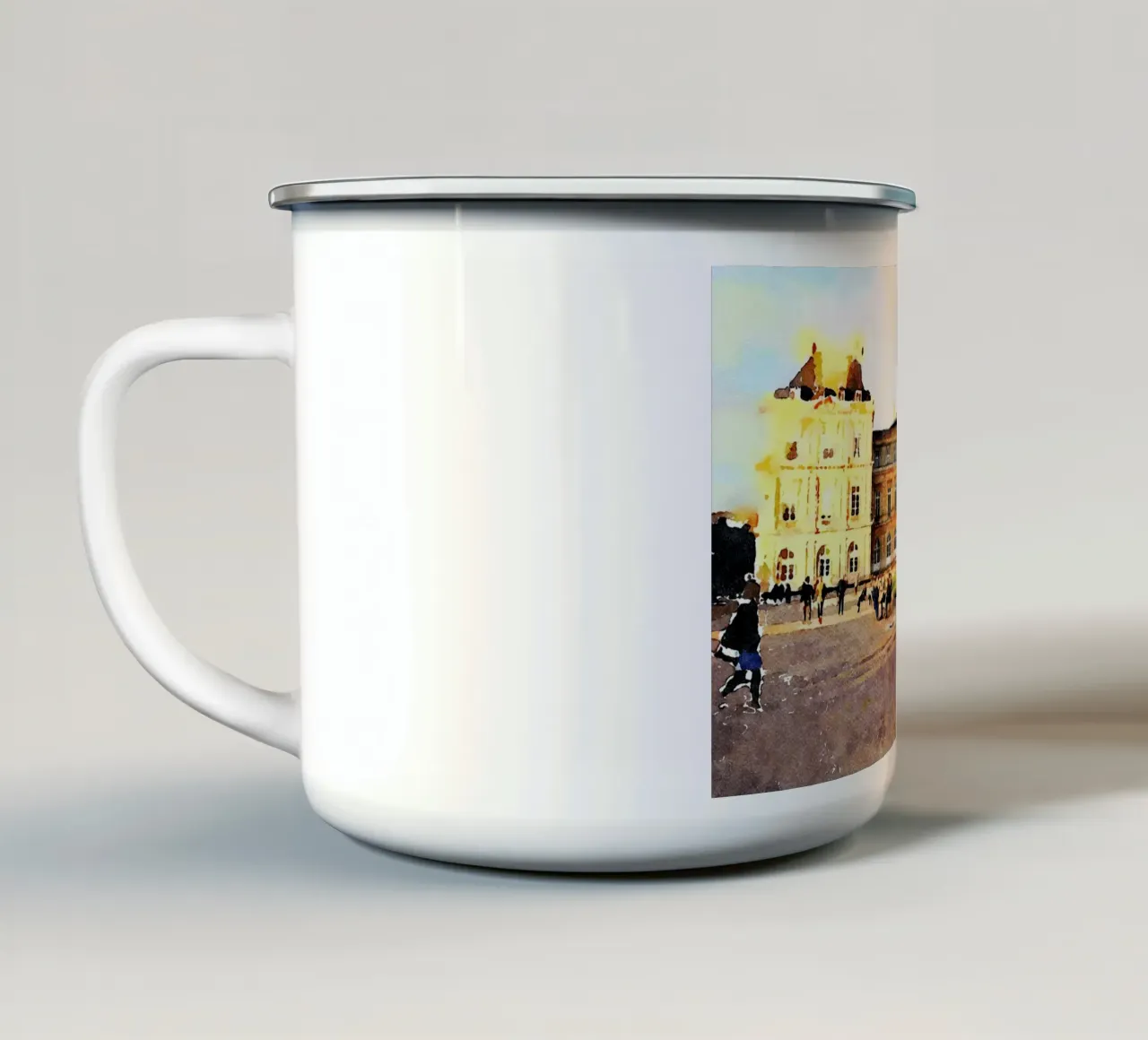 A Parigi tazza in smalto da Massimo Frascogna