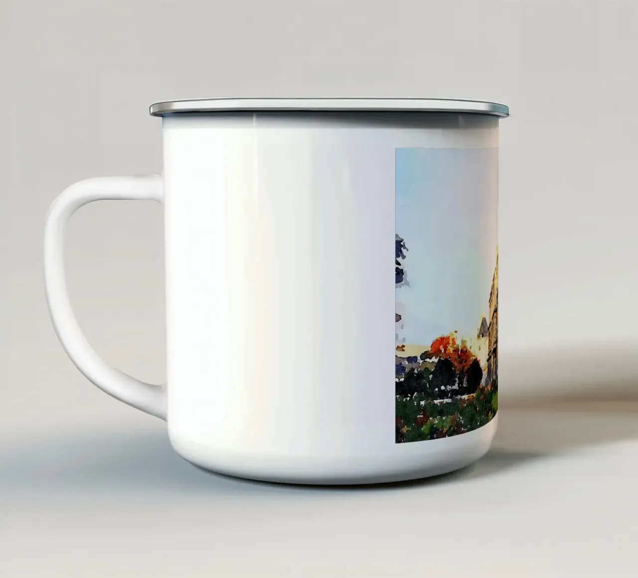 A Parigi tazza in smalto da Massimo Frascogna