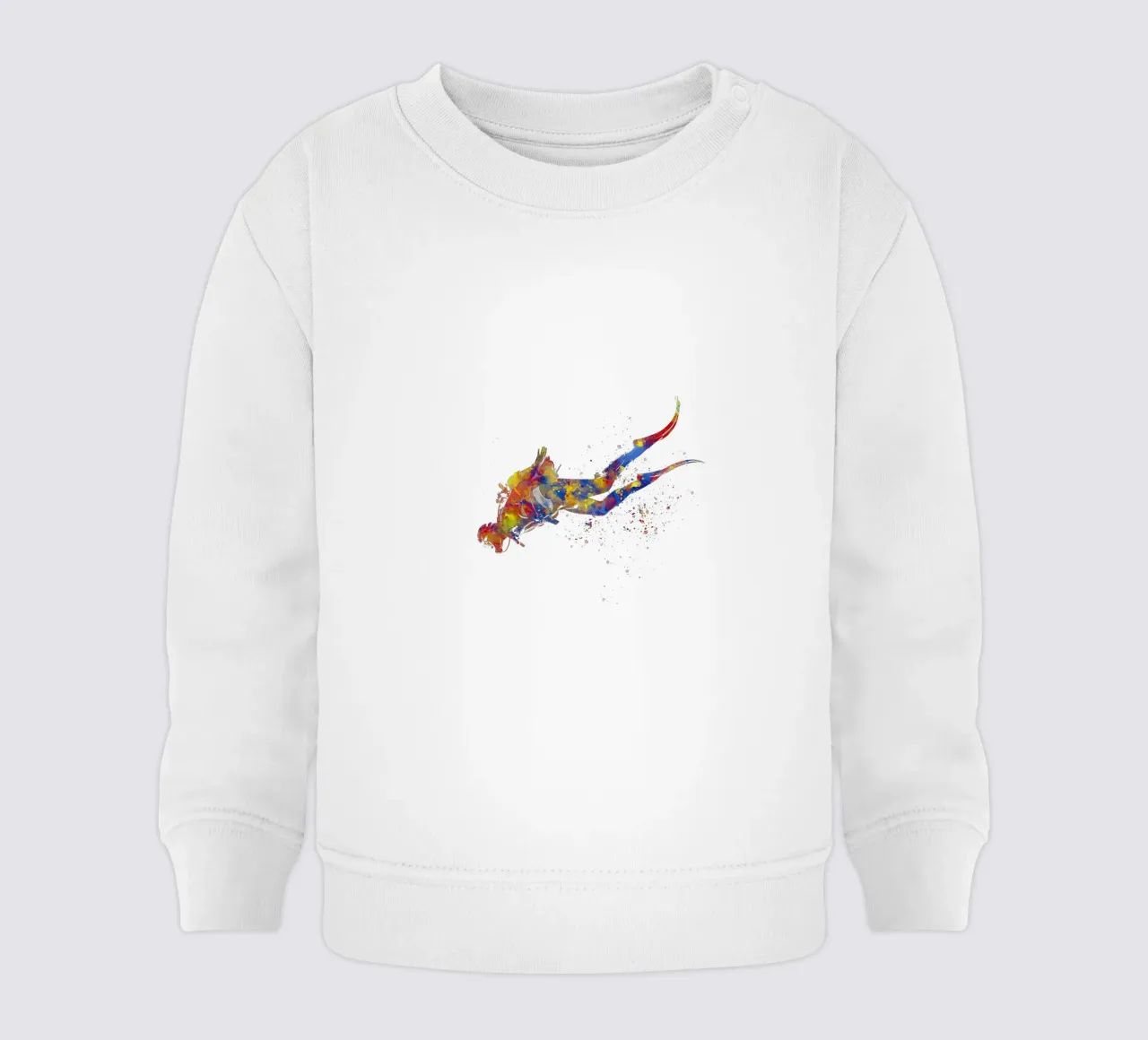 Tuffatore in acquerello felpa neonato da ⚽ Sports Pulse