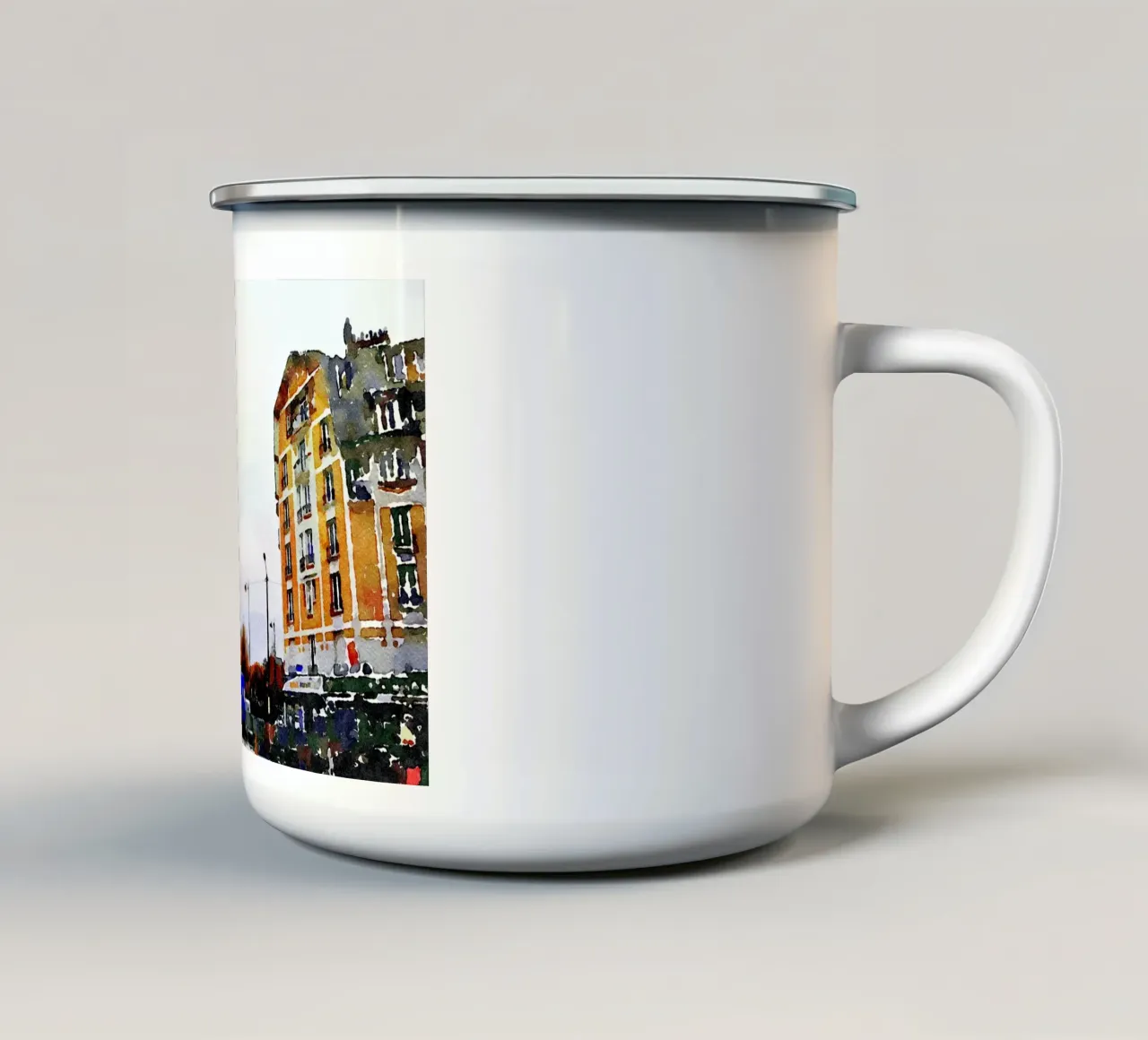 A Parigi tazza in smalto da Massimo Frascogna