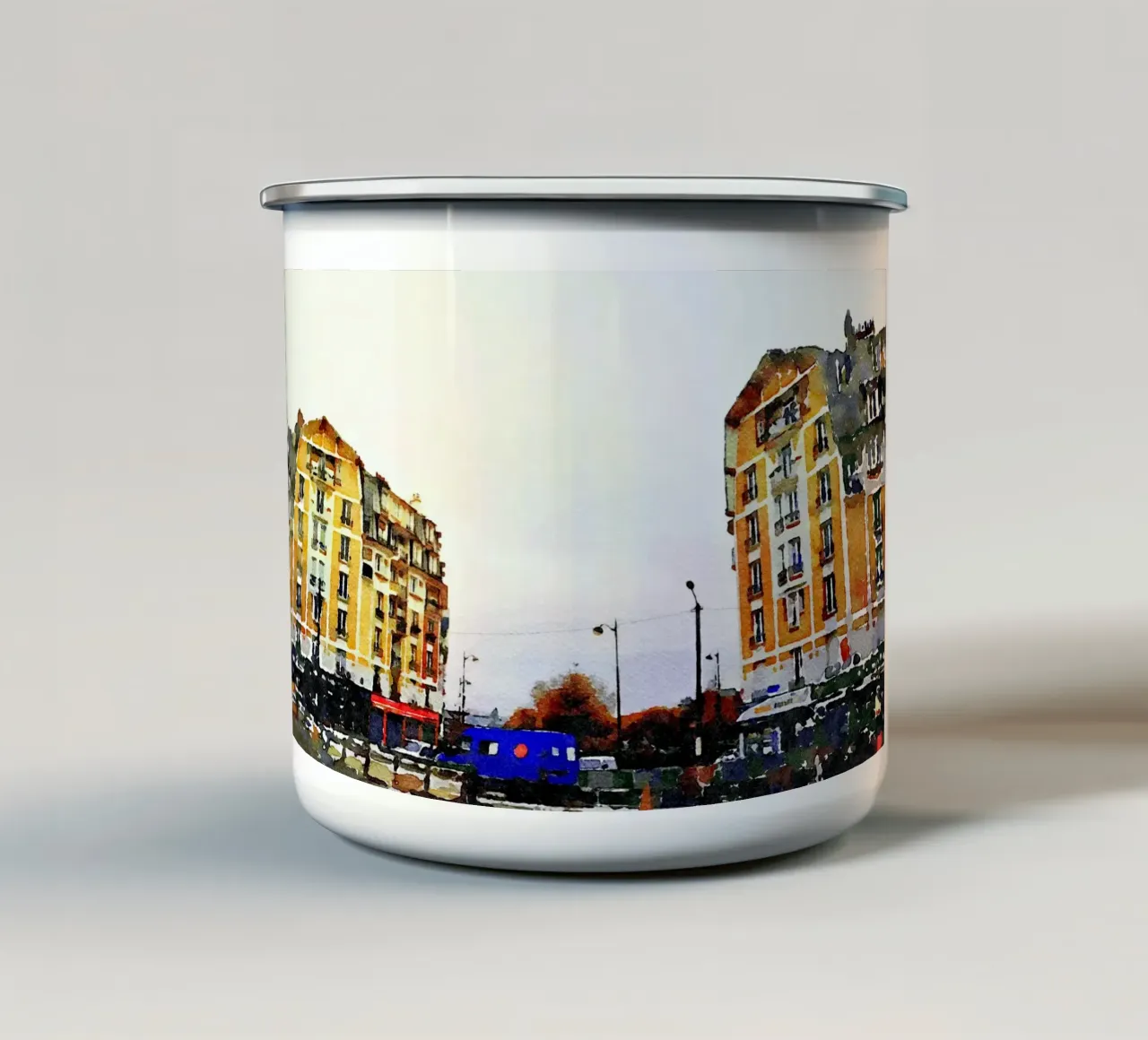 A Parigi tazza in smalto da Massimo Frascogna