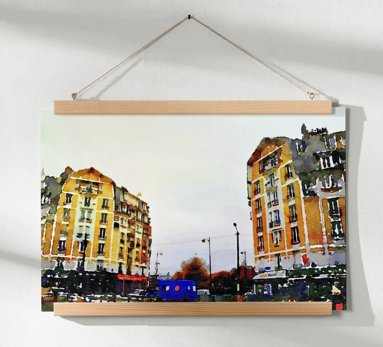 A Parigi poster con telaio in legno da Massimo Frascogna