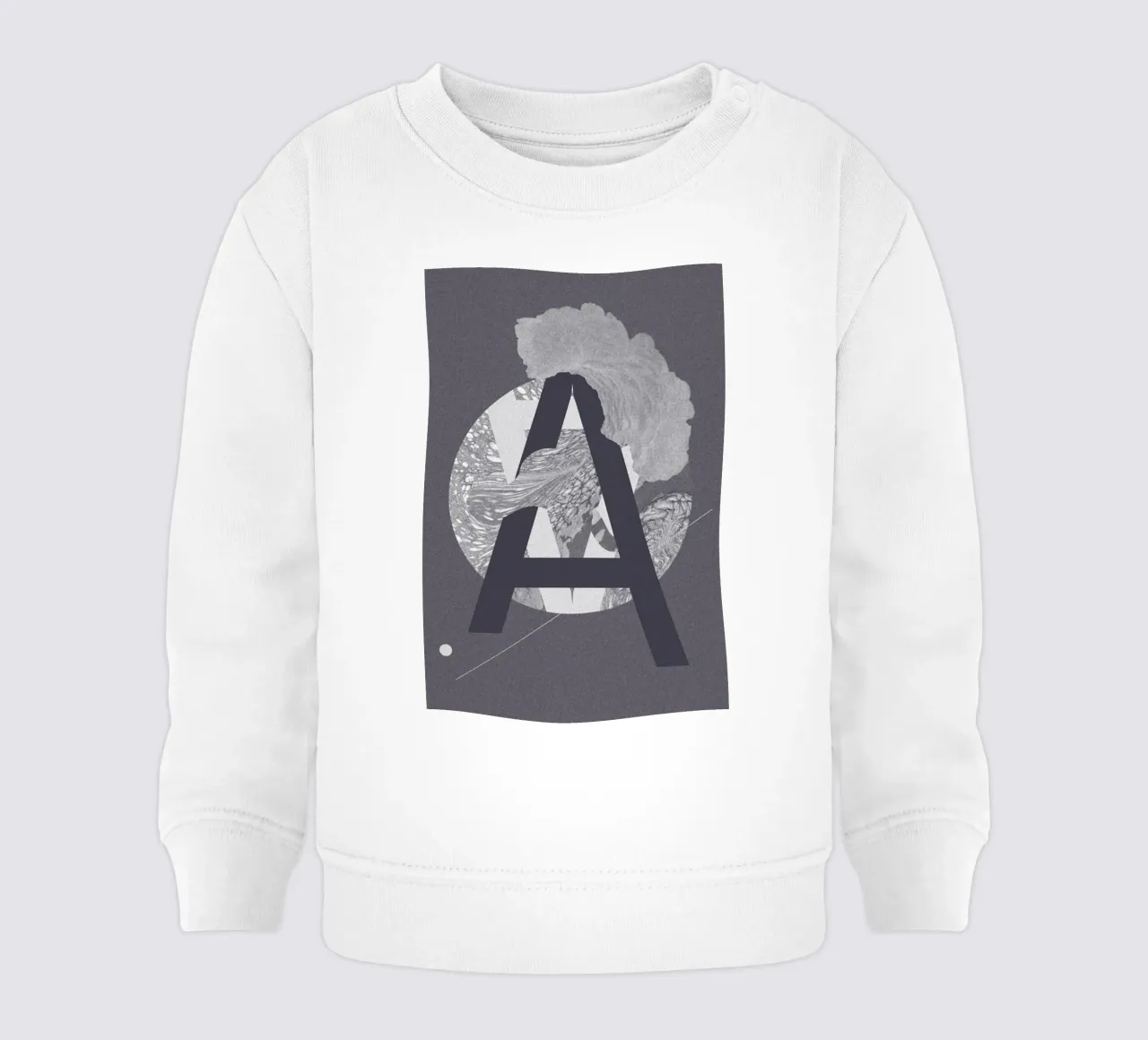 Grey-A felpa neonato da Andreas Jarner