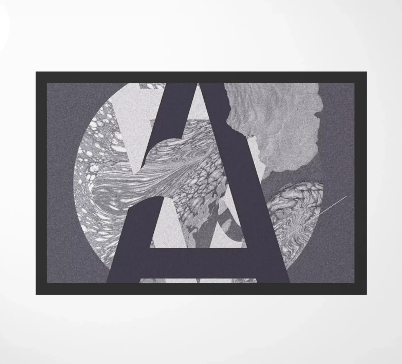 Grey-A doormat by Andreas Jarner