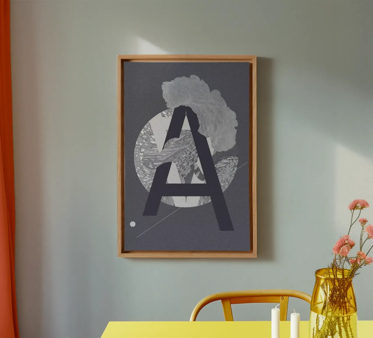 Grey-A tela con Cornice a cassetta da Andreas Jarner