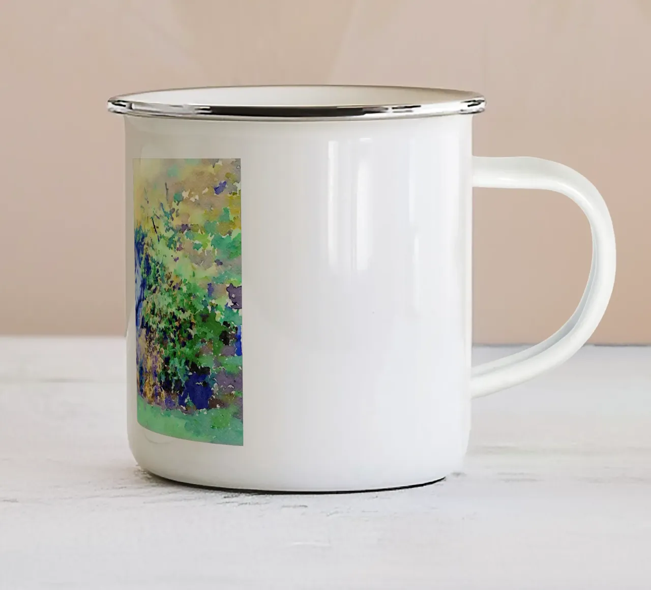 A Parigi tazza in smalto da Massimo Frascogna