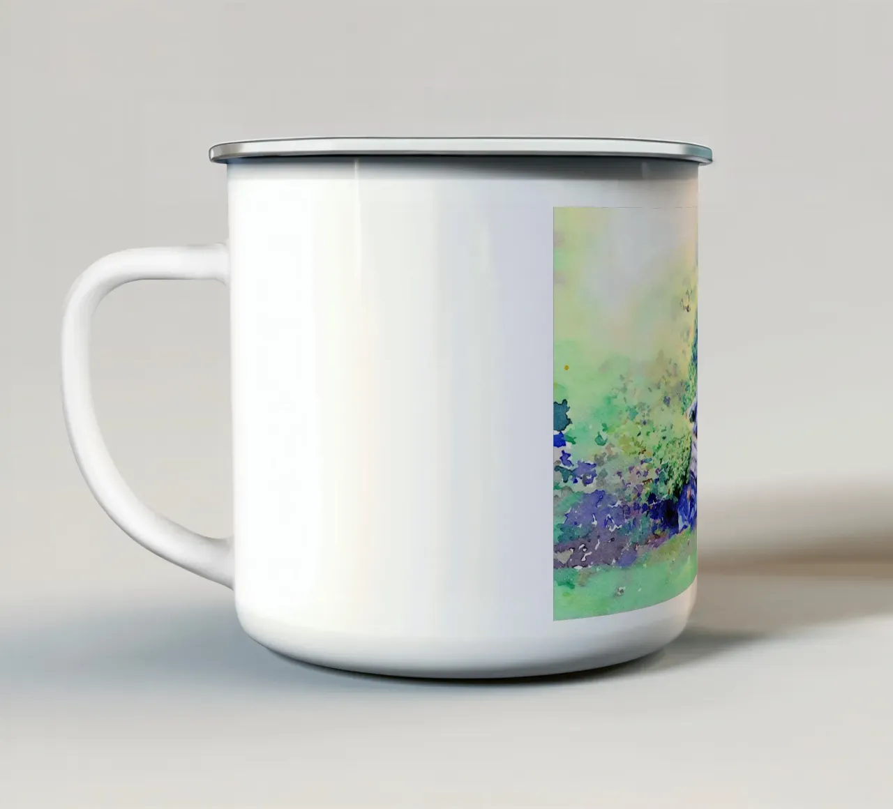 A Parigi tazza in smalto da Massimo Frascogna