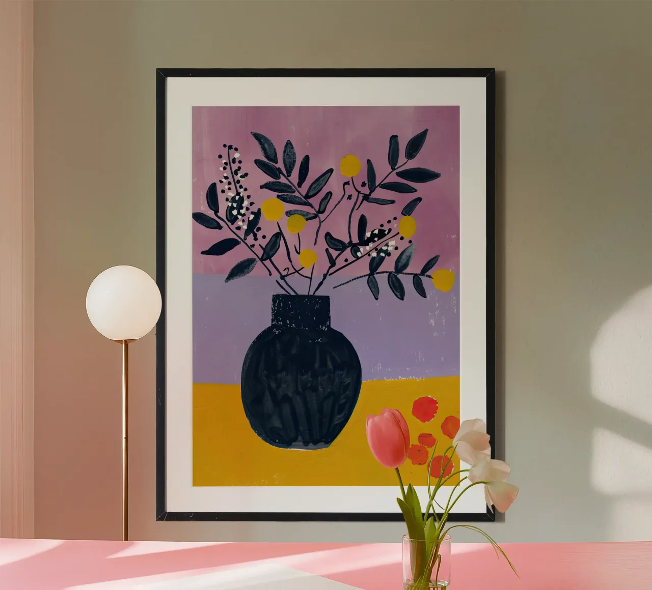 Vaso di mezzanotte poster con telaio in alluminio da DaarbyN