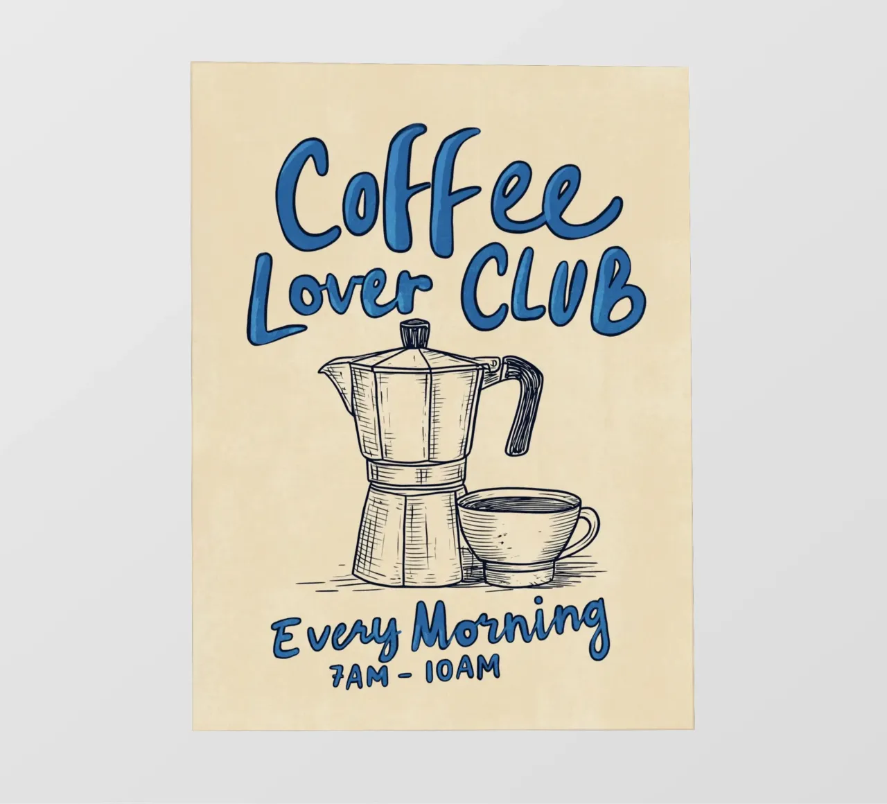 Caffè ogni mattina telo in pvc da Carinaprint