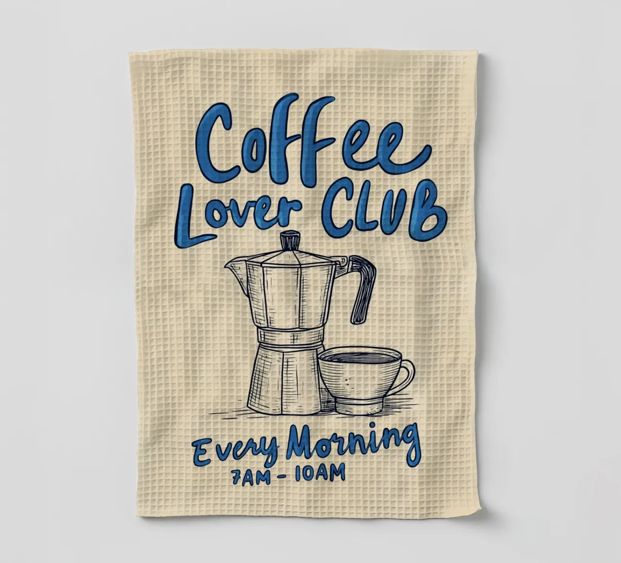 Caffè ogni mattina canovaccio da cucina da Carinaprint