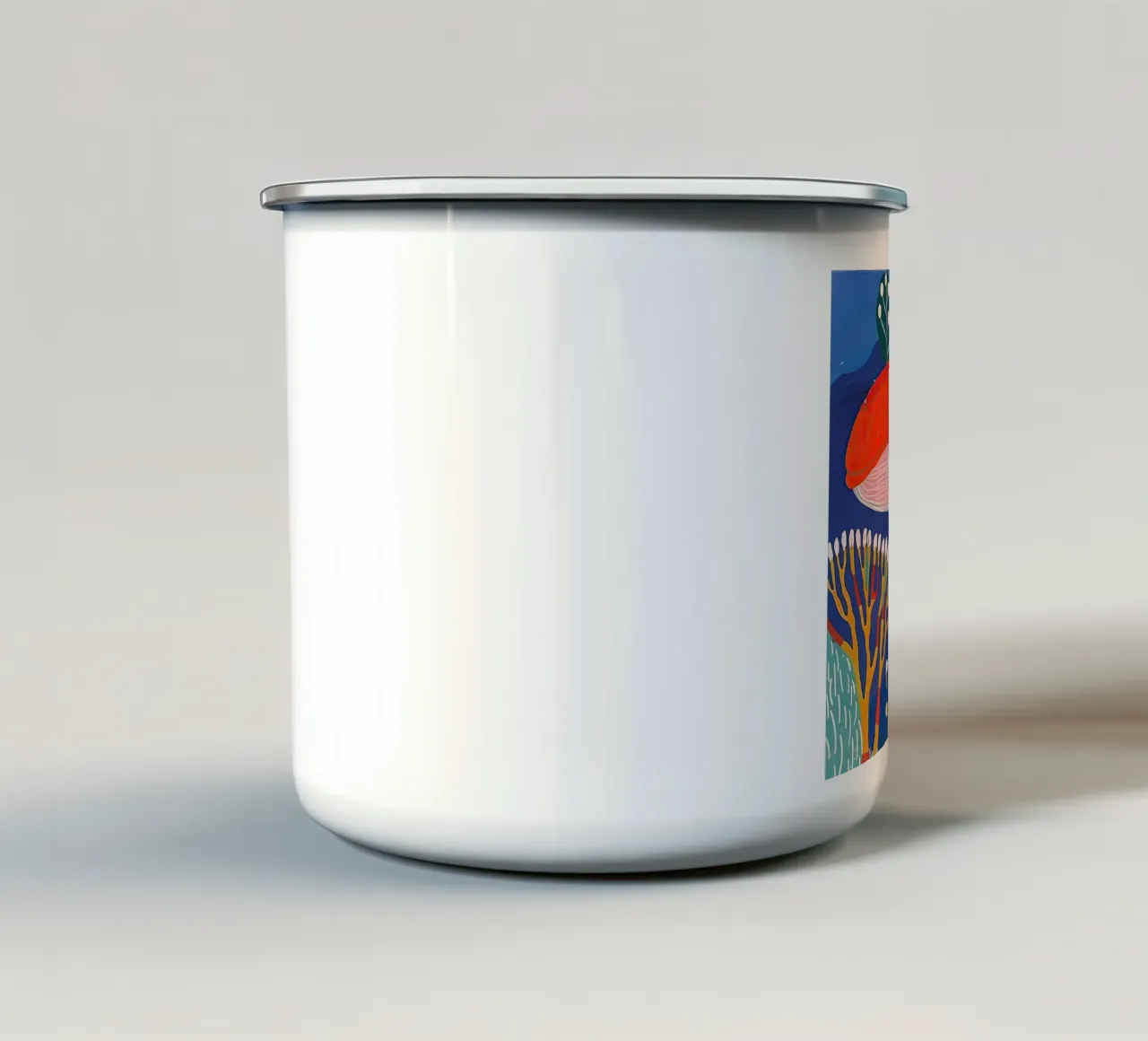 Balena rossa tazza in smalto da DaarbyN