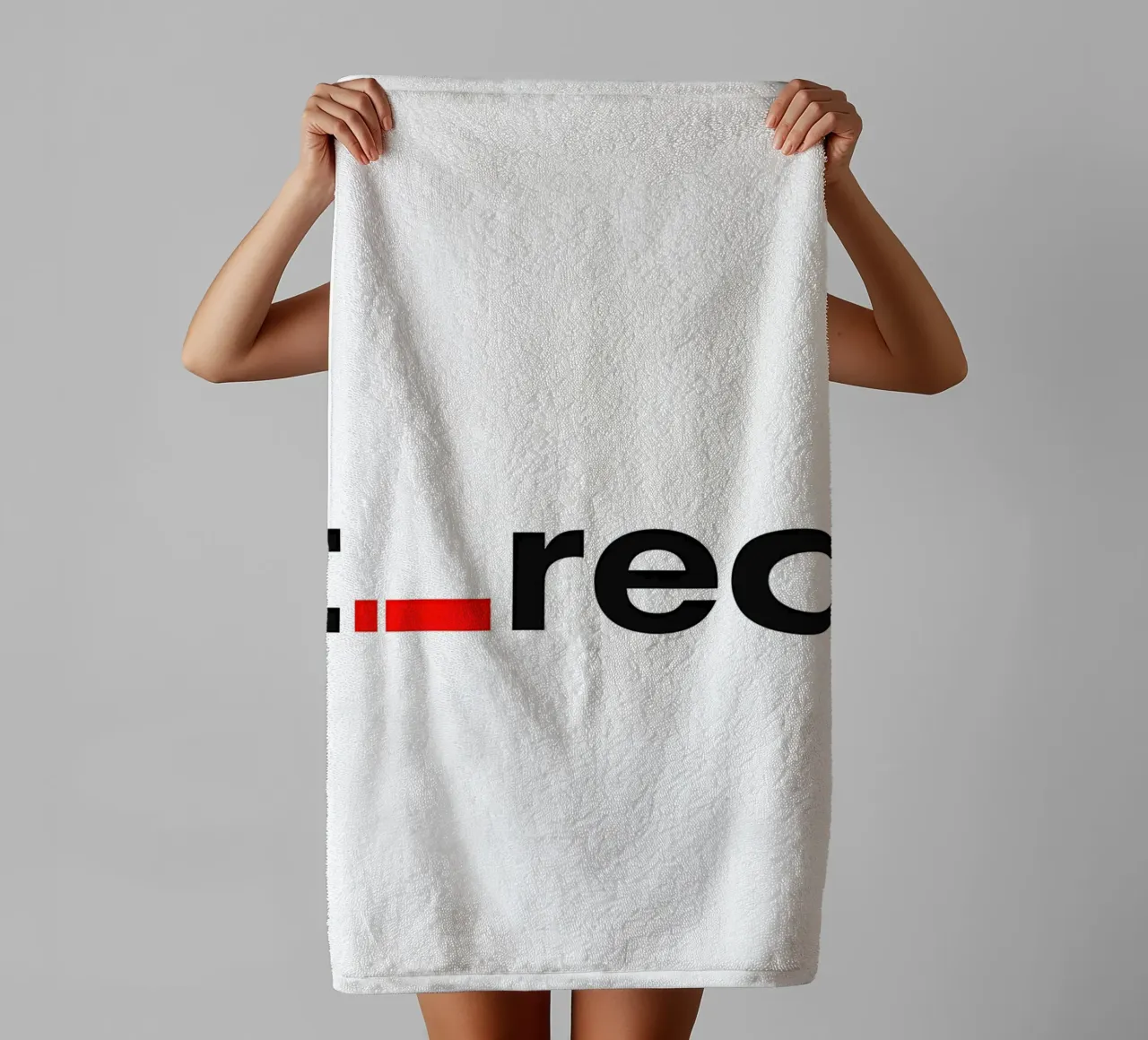 t._red asciugamano da bagno da Type & Tape