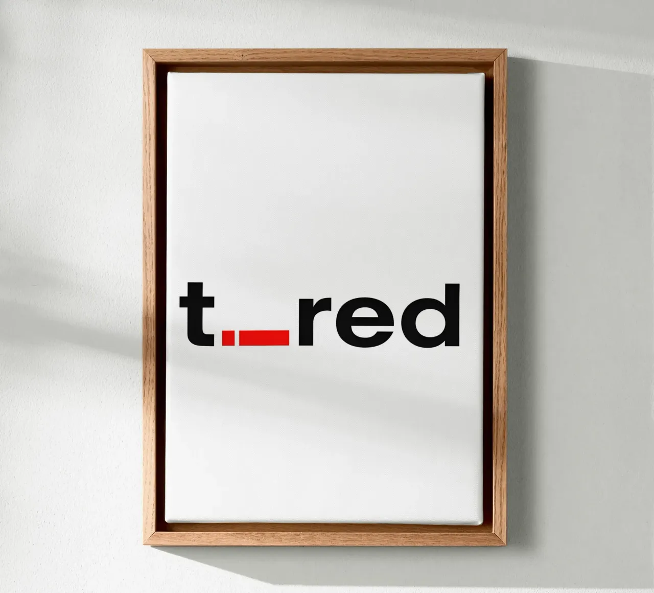 t._red tela con Cornice a cassetta da Type & Tape