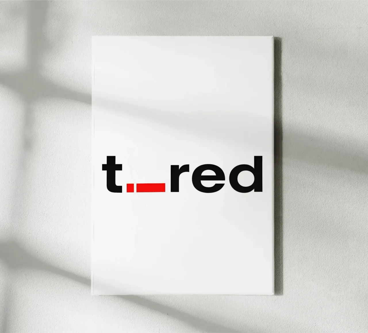 t._red tela con Cornice a cassetta da Type & Tape