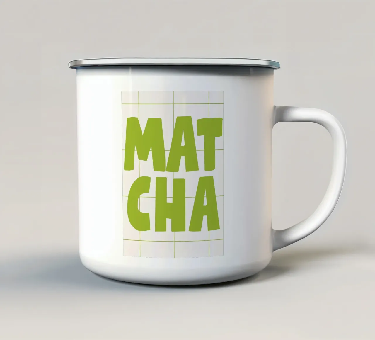 Matcha Mood tazza in smalto da Attaboy Dsgn