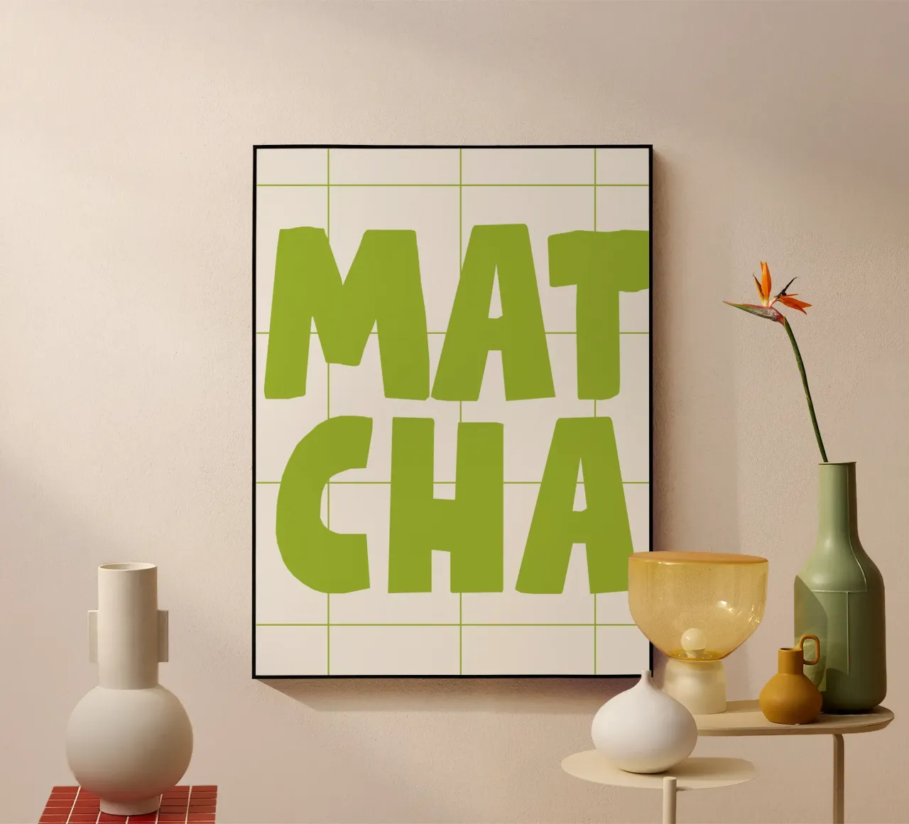 Matcha Mood plexiglass da Attaboy Dsgn