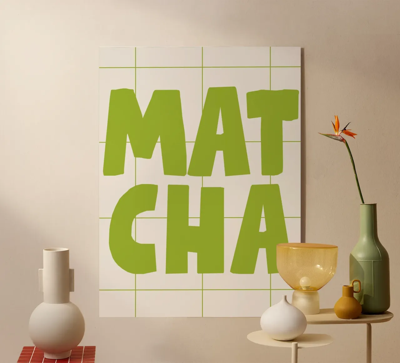 Matcha Mood plexiglass da Attaboy Dsgn