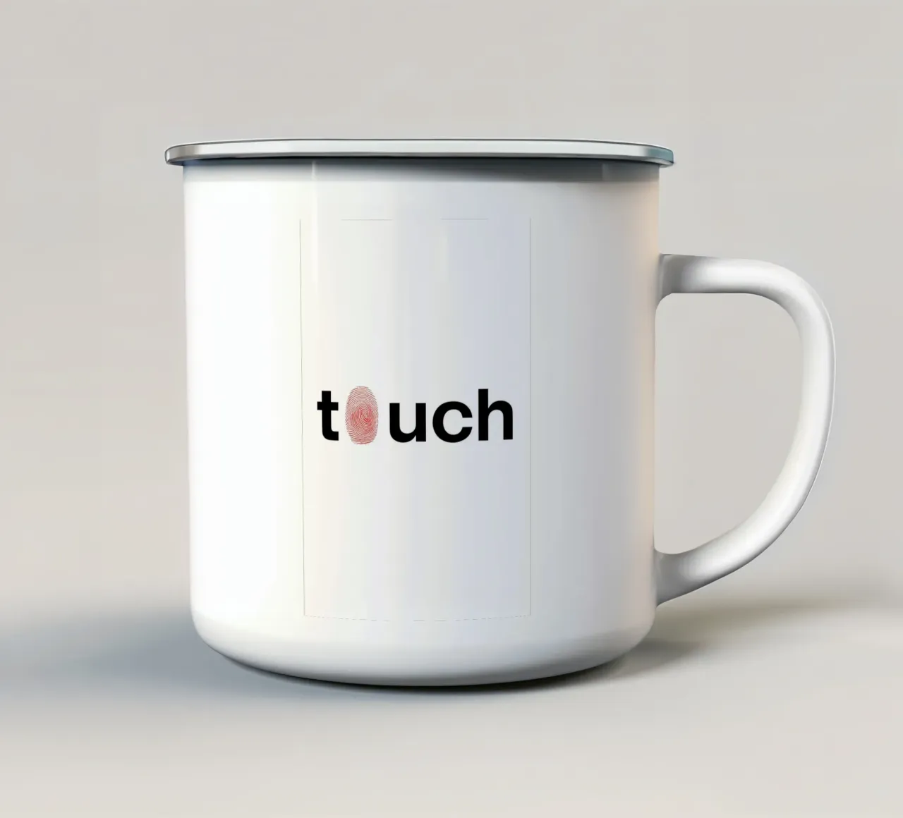 touch tazza in smalto da Type & Tape