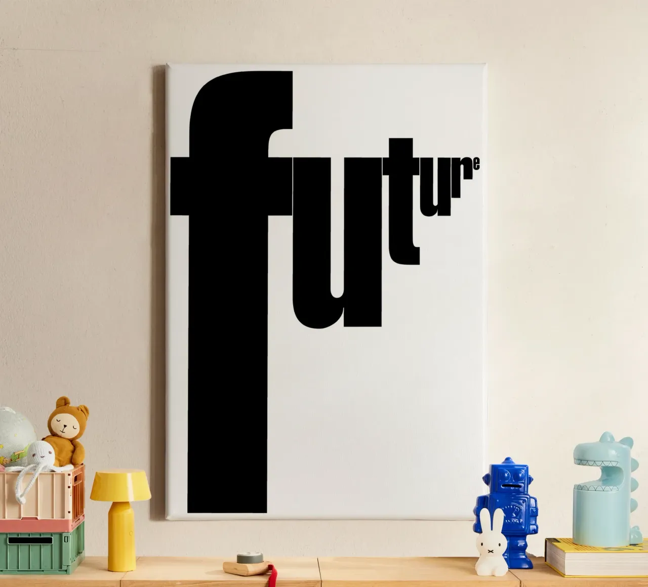 future tela con Cornice a cassetta da Type & Tape
