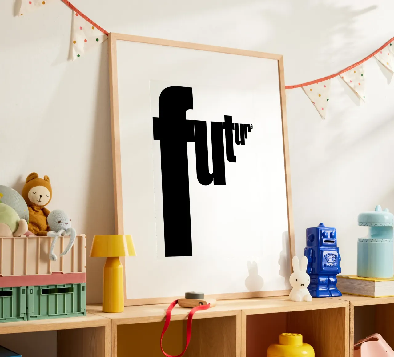 future poster con telaio in legno da Type & Tape