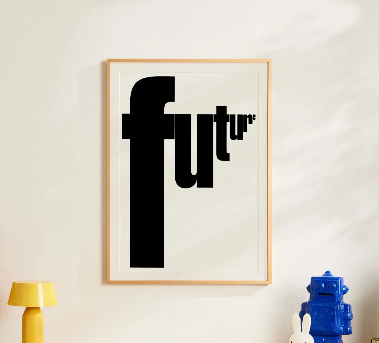 future poster con telaio in legno da Type & Tape