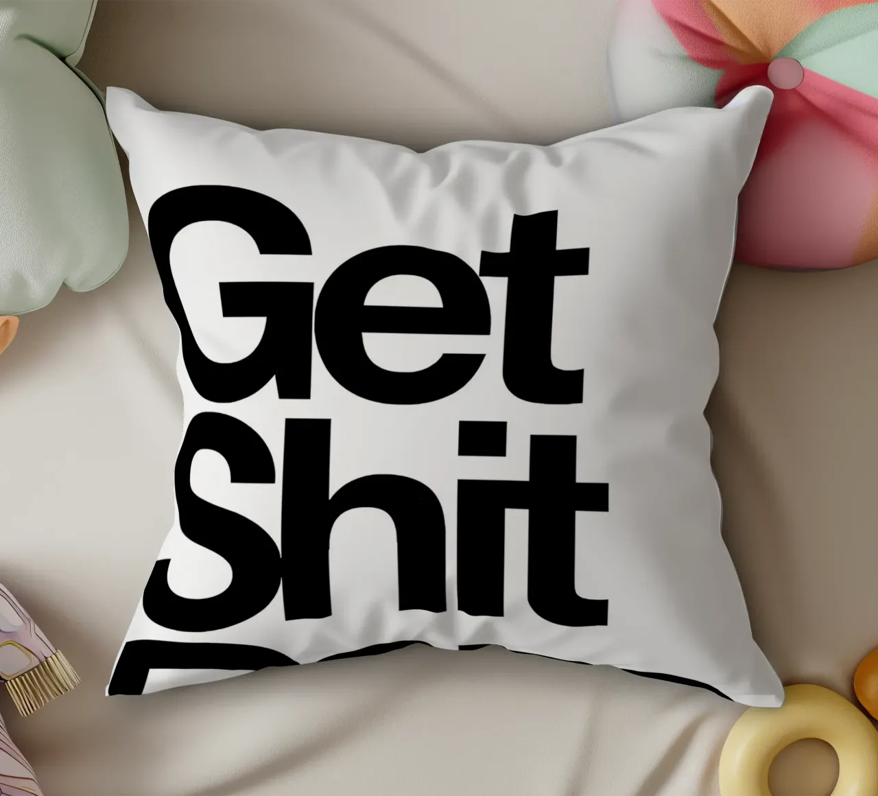 Get Shit Done cuscino da Type & Tape