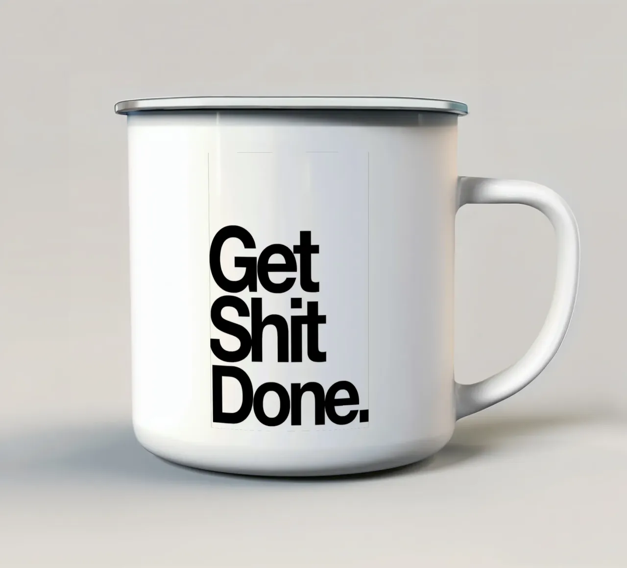 Get Shit Done tazza in smalto da Type & Tape