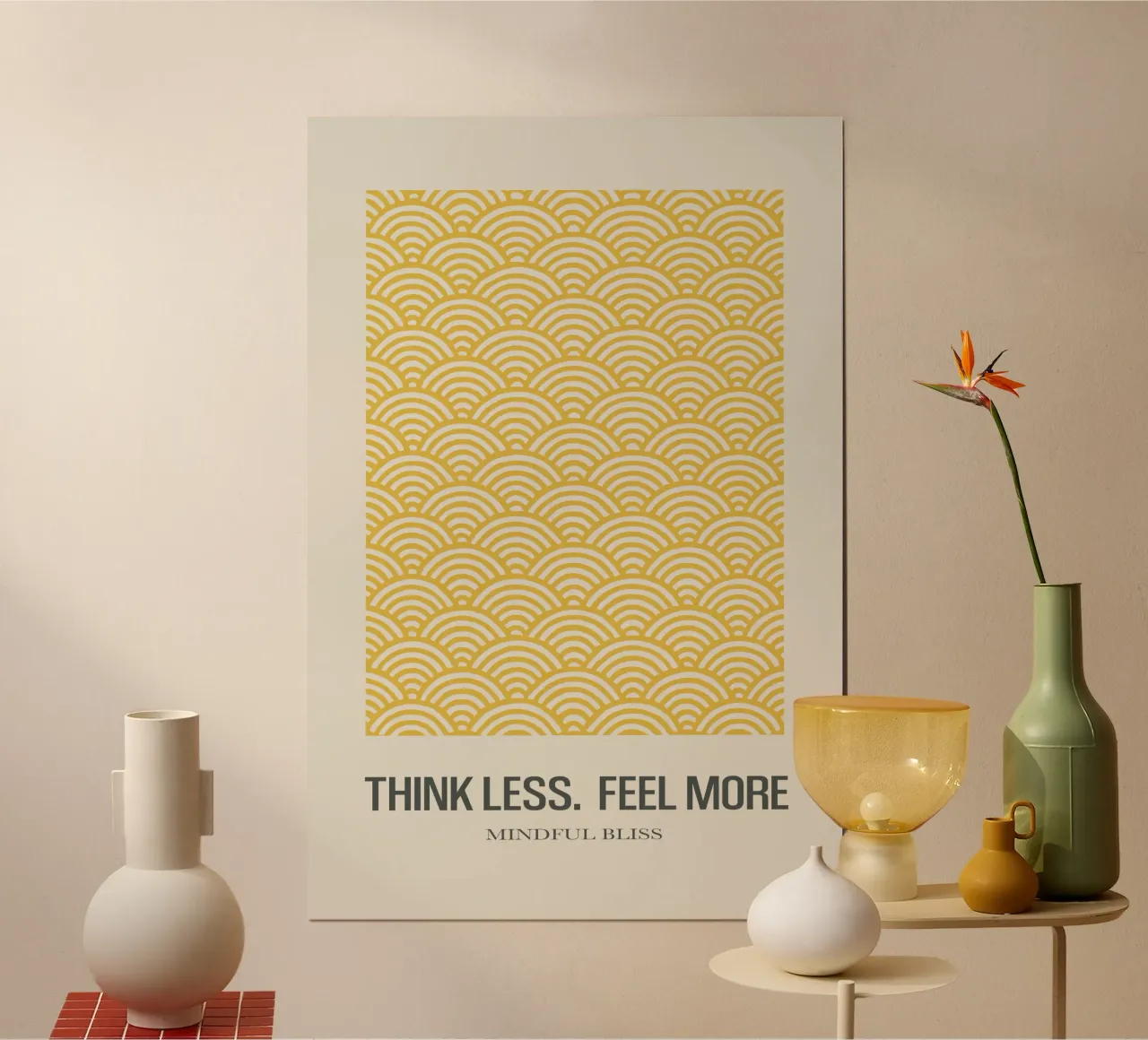 Mindful Bliss - Onde gialle poster da SMPLE
