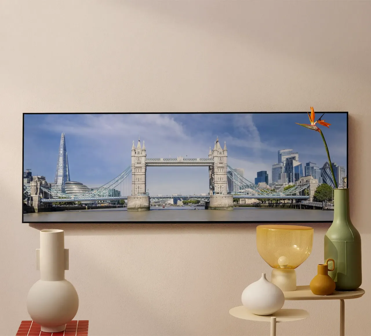 L'unico Tower Bridge in un panorama moderno della città plexiglass da Melanie Viola