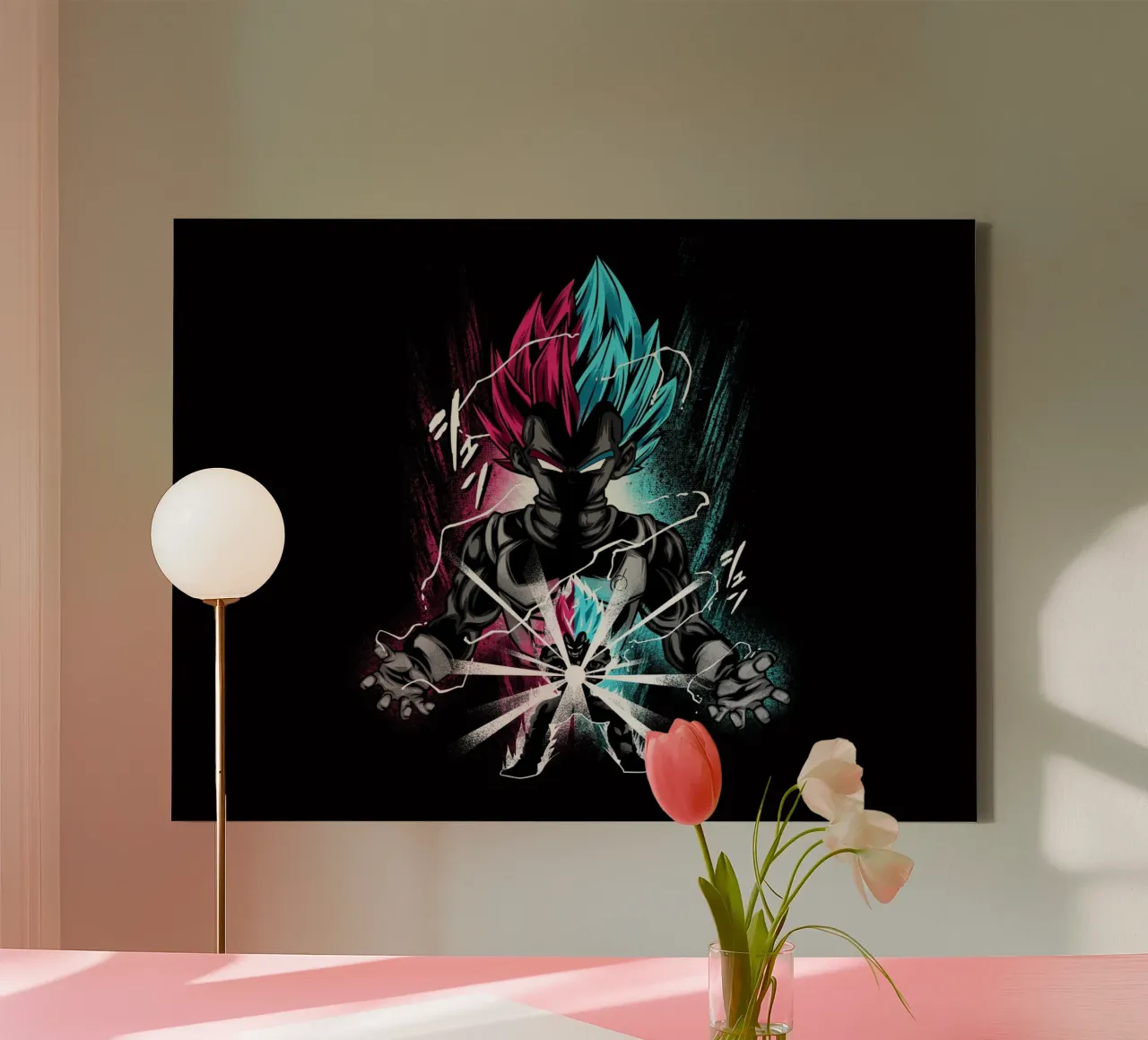 Vegeta Fantasy canvas with Floater frame by Musadad Shop