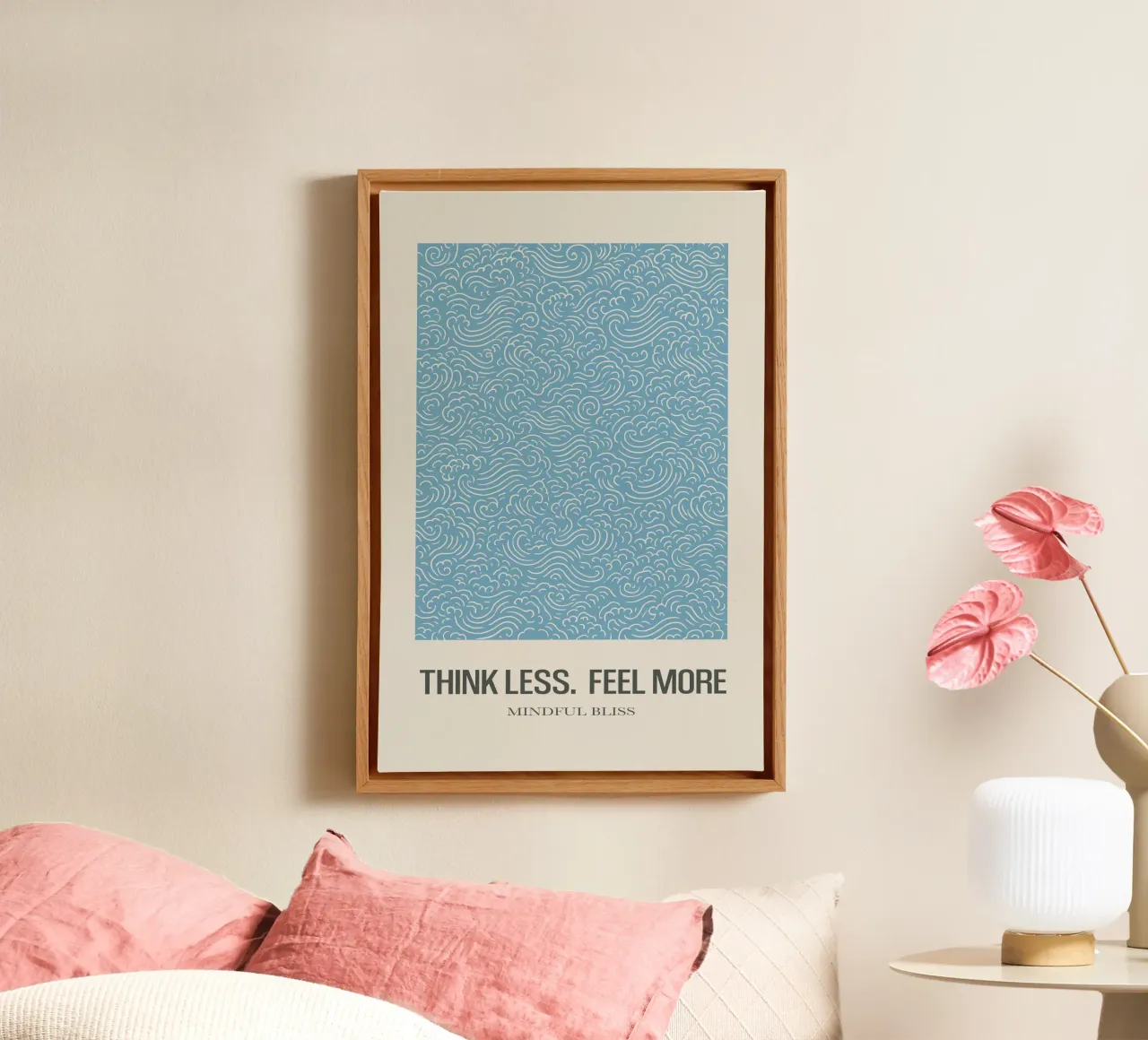 Mindful Flow canvas with Floater frame by SMPLE