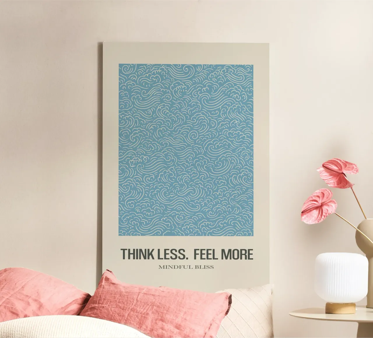 Mindful Flow canvas with Floater frame by SMPLE