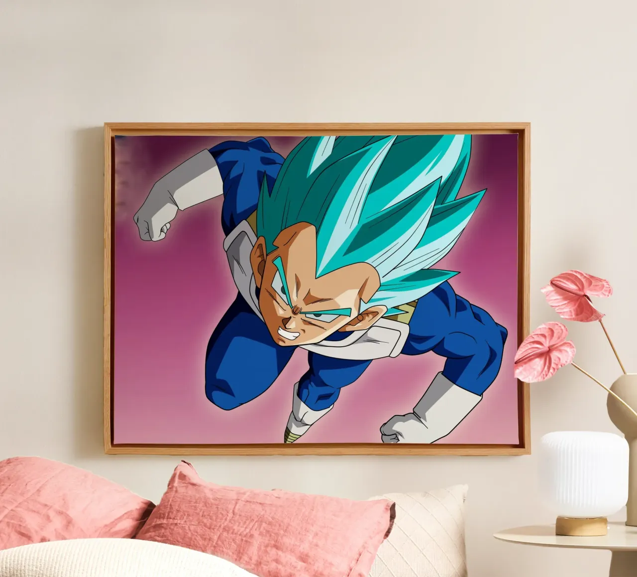 Vegeta super saiyan blue tela con Cornice a cassetta da Musadad Shop