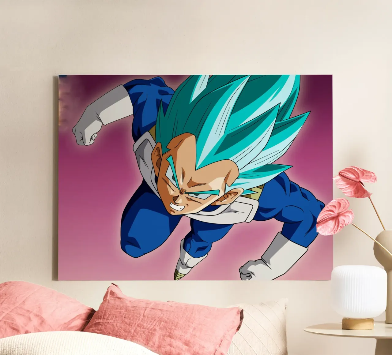 Vegeta super saiyan blue tela con Cornice a cassetta da Musadad Shop